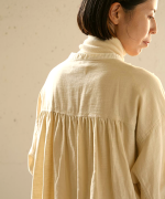 コットンリネンツイルキャンバス　シャツ