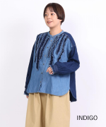 コットンリネンツイルキャンバス　シャツ