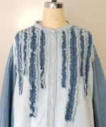 コットンリネンツイルキャンバス　シャツ