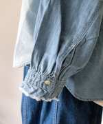 コットンリネンツイルキャンバス　シャツ