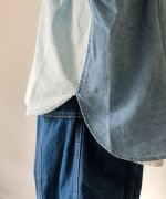 コットンリネンツイルキャンバス　シャツ