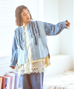 コットンリネンツイルキャンバス　シャツ