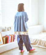 コットンリネンツイルキャンバス　シャツ