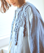 コットンリネンツイルキャンバス　シャツ