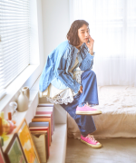 コットンリネンツイルキャンバス　シャツ