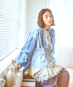 コットンリネンツイルキャンバス　シャツ