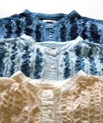 コットンリネンツイルキャンバス　シャツ