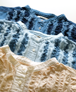 コットンリネンツイルキャンバス　シャツ