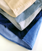 コットンリネンツイルキャンバス　フリルカラーブラウス