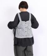 9ozデニム/ヒッコリーストライプ 2wayベスト