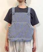 9ozデニム/ヒッコリーストライプ 2wayベスト