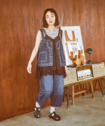 9ozデニム/ヒッコリーストライプ 2wayベスト