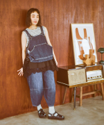 9ozデニム/ヒッコリーストライプ 2wayベスト