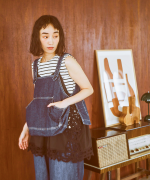 9ozデニム/ヒッコリーストライプ 2wayベスト