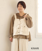 9ozデニム/ヒッコリーストライプ 2wayベスト