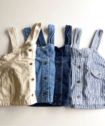 9ozデニム/ヒッコリーストライプ 2wayベスト