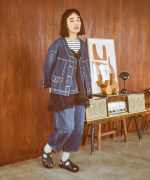 9ozデニム/ヒッコリーストライプ ジャケット