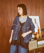 9ozデニム/ヒッコリーストライプ ジャケット