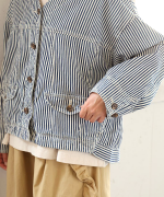 9ozデニム/ヒッコリーストライプ ジャケット