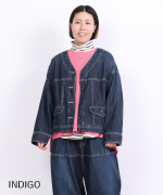 9ozデニム/ヒッコリーストライプ ジャケット