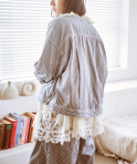 9ozデニム/ヒッコリーストライプ ジャケット