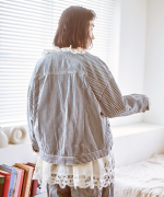 9ozデニム/ヒッコリーストライプ ジャケット