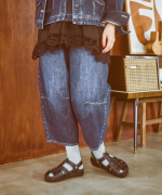 9ozデニム/ヒッコリーストライプ ティンカーパンツ