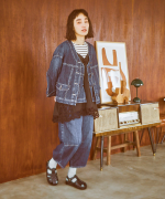 9ozデニム/ヒッコリーストライプ ティンカーパンツ