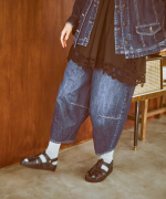 9ozデニム/ヒッコリーストライプ ティンカーパンツ