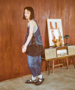 9ozデニム/ヒッコリーストライプ ティンカーパンツ