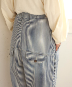 9ozデニム/ヒッコリーストライプ ティンカーパンツ