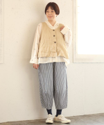 9ozデニム/ヒッコリーストライプ ティンカーパンツ