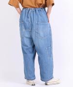 9ozデニム/ヒッコリーストライプ フル丈パンツ