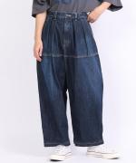 9ozデニム/ヒッコリーストライプ フル丈パンツ