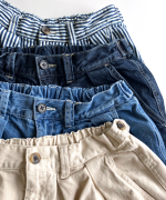 9ozデニム/ヒッコリーストライプ フル丈パンツ