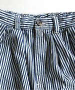 9ozデニム/ヒッコリーストライプ フル丈パンツ