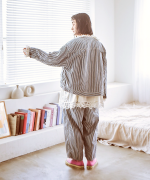 9ozデニム/ヒッコリーストライプ フル丈パンツ