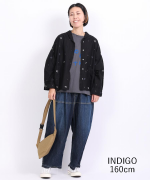 9ozデニム/ヒッコリーストライプ フル丈パンツ