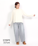 9ozデニム/ヒッコリーストライプ フル丈パンツ