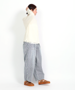 9ozデニム/ヒッコリーストライプ フル丈パンツ