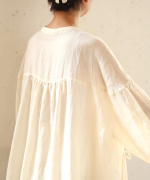 ラミーテンセルツイル　サイドリボンブラウス