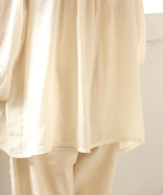 ラミーテンセルツイル　サイドリボンブラウス