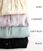 ラミーテンセルツイル　サイドリボンブラウス