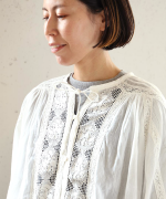 カディコットン　ボレロブラウス