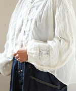 カディコットン　ボレロブラウス