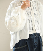 カディコットン　ボレロブラウス