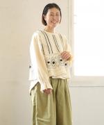 キャンブリック×コットンメッシュ　2wayベスト