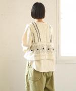 キャンブリック×コットンメッシュ　2wayベスト