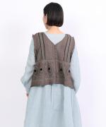 キャンブリック×コットンメッシュ　2wayベスト