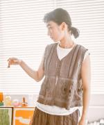 キャンブリック×コットンメッシュ　2wayベスト